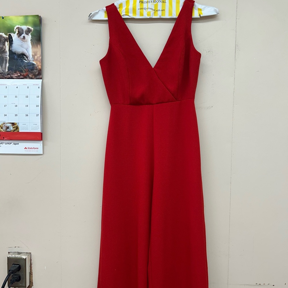 Wayf Strapless Red jumpsuit